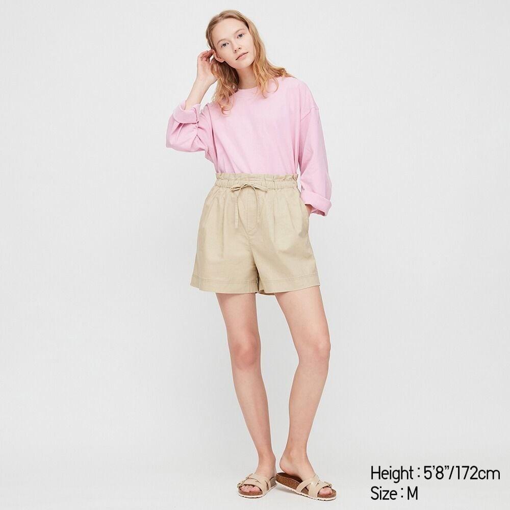 Uniqlo cotton hotsell linen relaxed shorts