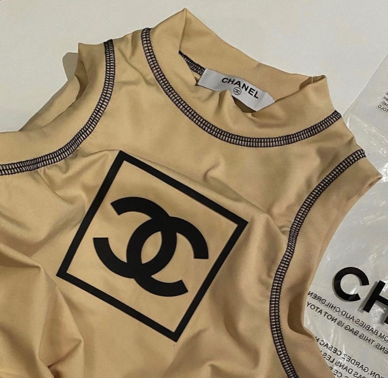 Vintage Chanel Sports Top Luxury Apparel on Carousell