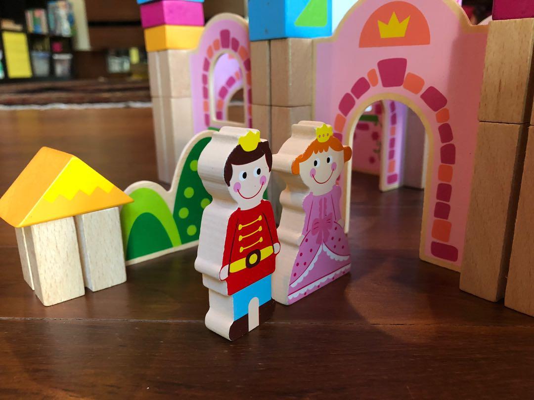 Wooden Princess Castle Blocks, Hobbies & Toys, Toys & Games on Carousell