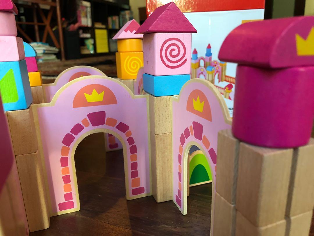 Wooden Princess Castle Blocks, Hobbies & Toys, Toys & Games on Carousell