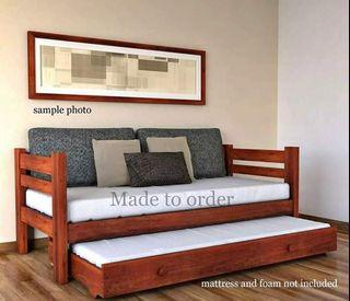 Wooden Sofa Day Bed w/ pullover bed HINDI KASAMA FOAM. 09498310053
