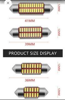 31mm 36mm 39mm 41mm C5W C10W 12 16 20 24 SMD 4014 LED Bulb CANBUS ERROR FREE Auto Festoon Lamp Car Interior Houseing Light