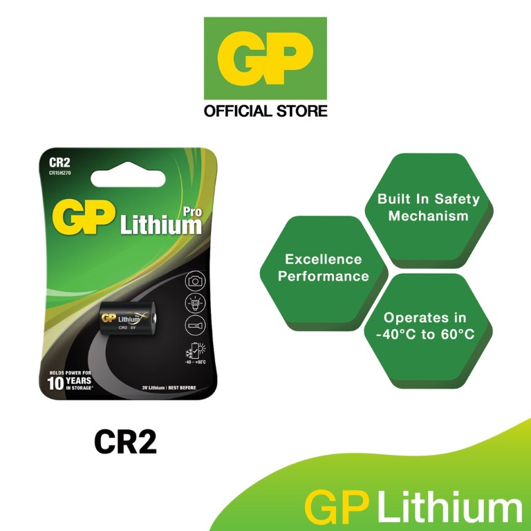 ð¥ GP CR2 Pro Lithium 3V (Non Rechargeable) 16340 Camera ...