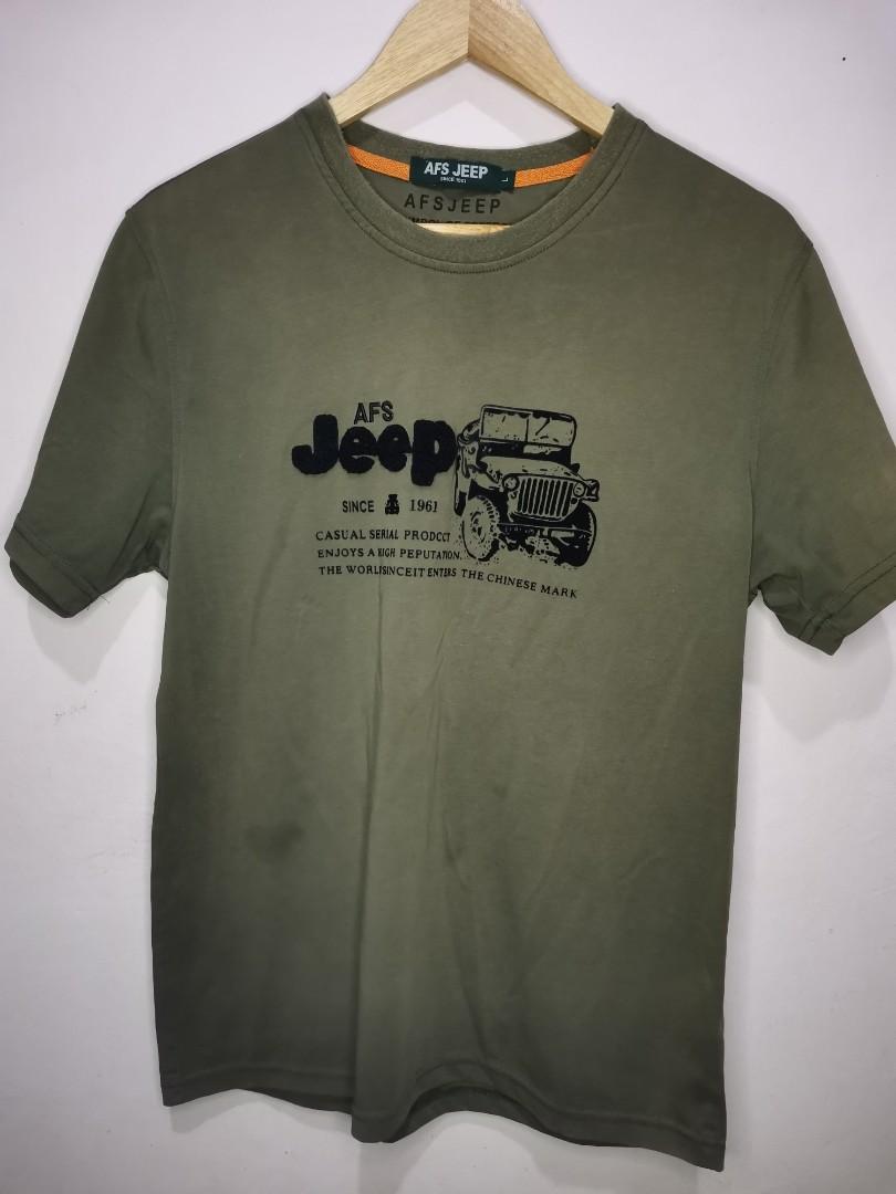 Afs jeep (Category: Tshirts & Polo Shirts ) located in Tarlac. Submitted by jaymaxxi (Listing ID 1118566683, Image 1). Description: Afs jeep tshirt 8.5/10 27.5/20 Slight fade.