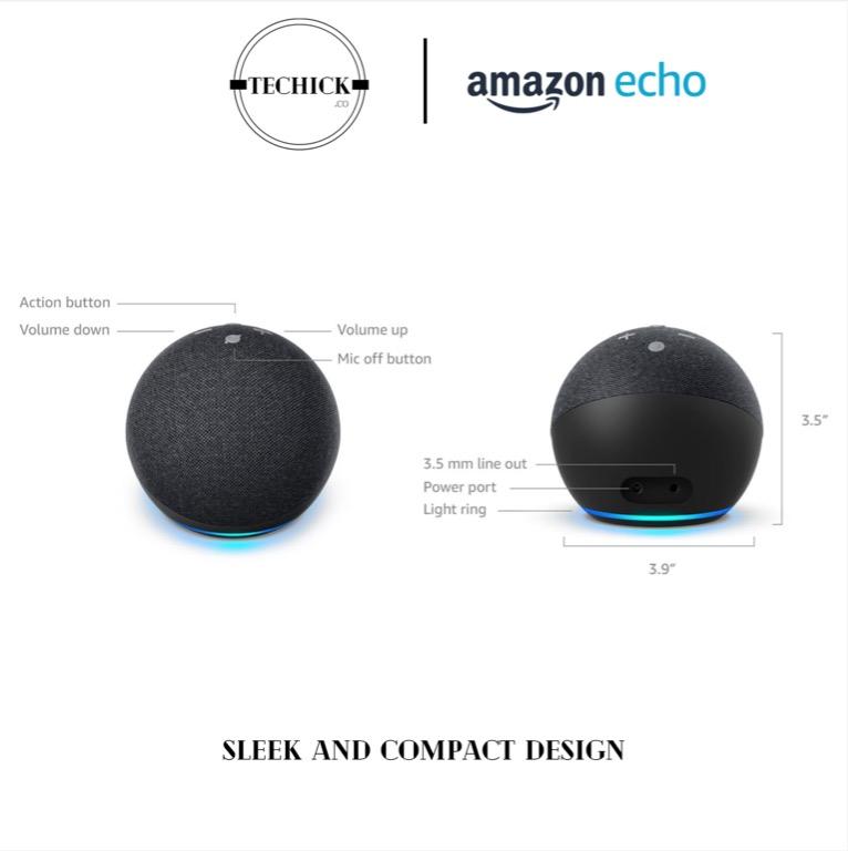 Echo Dot (4th Gen), Charcoal, Smart Speaker, Smart Home., TV & Home  Appliances, TV & Entertainment, Entertainment Systems & Smart Home Devices  on Carousell
