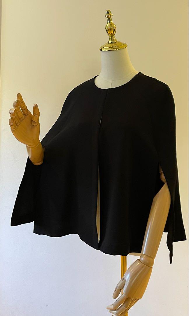 BCBG Black Cape Blazer Women s Fashion Tops Other Tops on Carousell