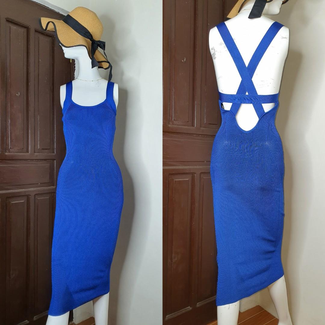 Bebe Sexy Royal Blue Bodycon Bandage Dress Women S Fashion Dresses Sets Dresses On Carousell