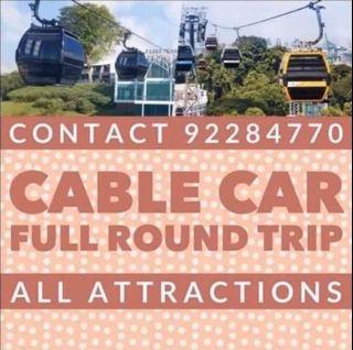 Cable car tickets full round trip Mount Faber Sentosa line peak all Station Trick eye museum Kiztopia sea aquarium USS universal studios 