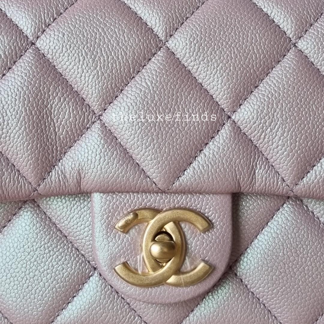 CHANEL Iridescent Caviar Quilted Mini My Perfect Flap Pink 1206740