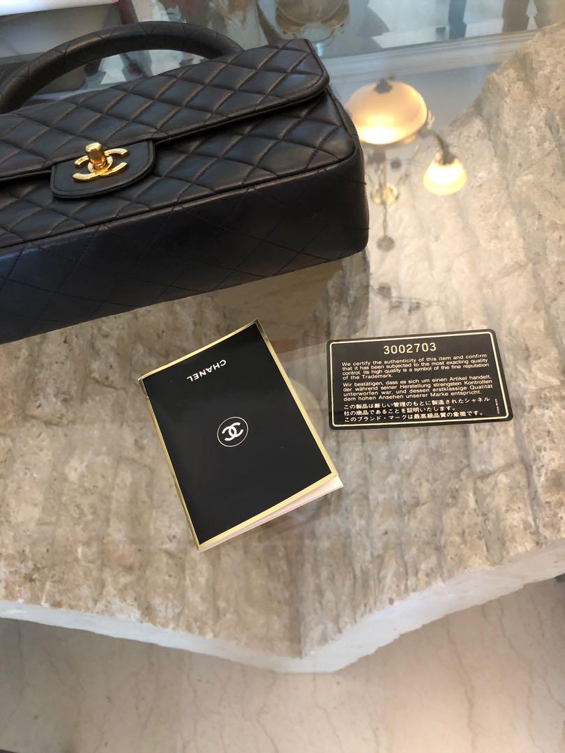 Chanel Vintage Mademoiselle Jumbo Classic Flap Bag Black Lambskin –  Boutique Patina