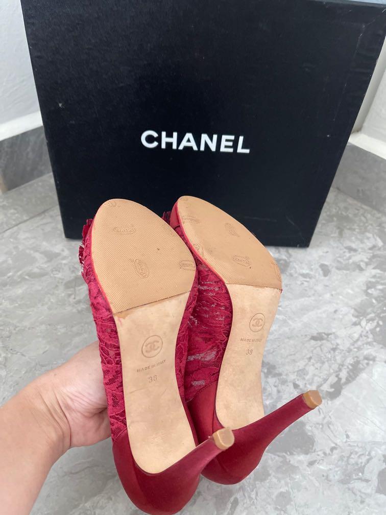 Chanel red heels (size 38)
