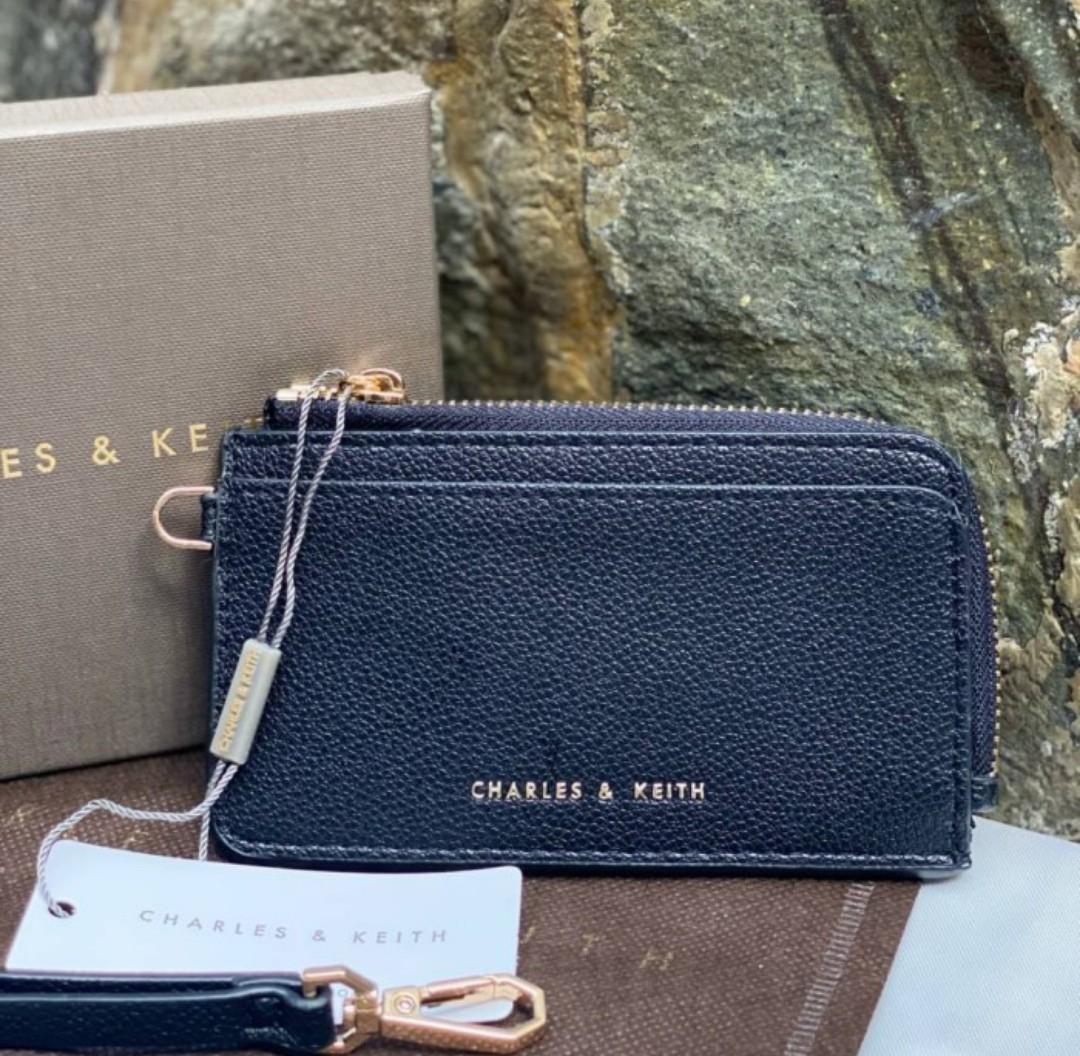 Charles Keith Top Zip Card Holder Original