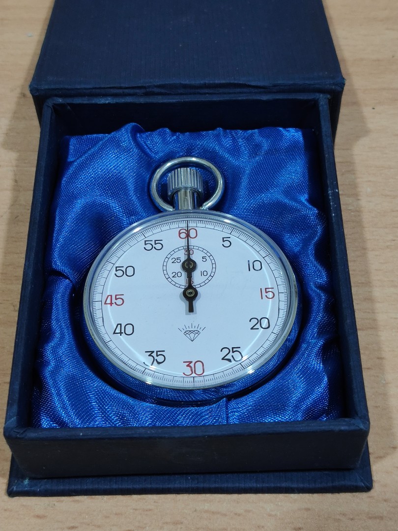 Diamond Stopwatch 60 Seconds 30 Minutes Like New Good Quality