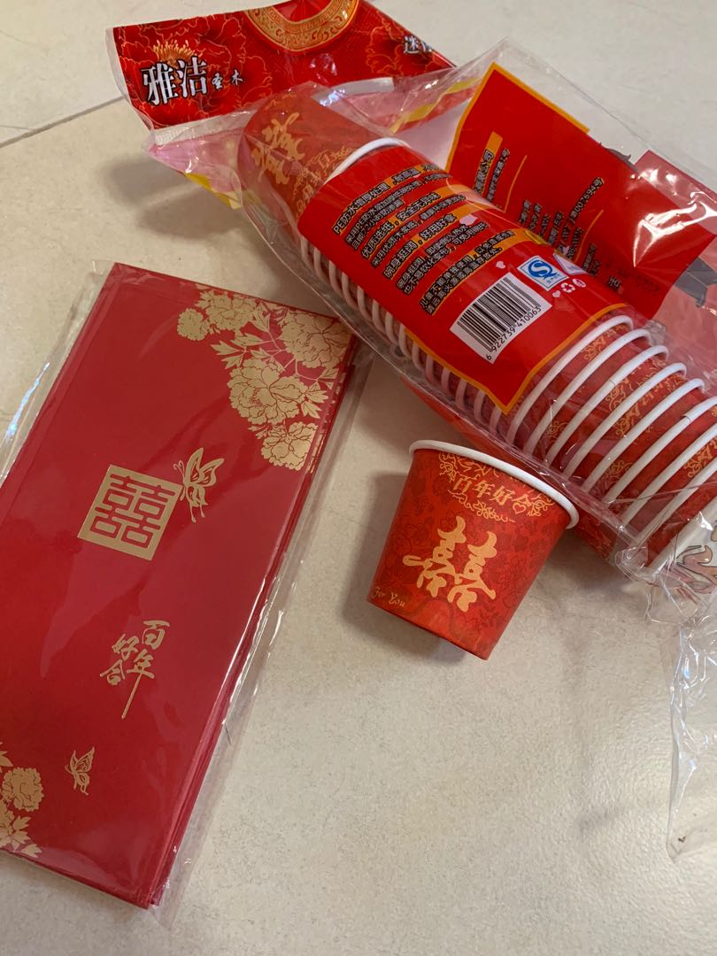 Disposable 50ml Wedding Tea Cups, Hobbies & Toys, Stationery & Craft