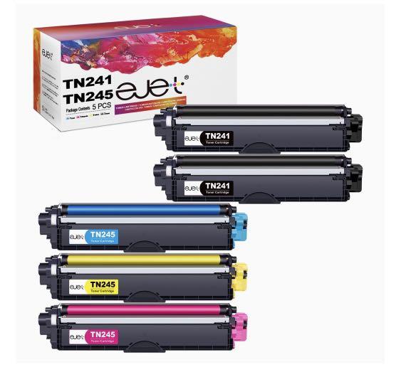  TN241 TN245 Toner Cartridges High Yield Replacement Compatible  for Brother TN241 TN245 Toner Cartridge Work for Brother DCP-9015CDW  DCP-9017CDW DCP-9020CDW Printers Yellow : Office Products
