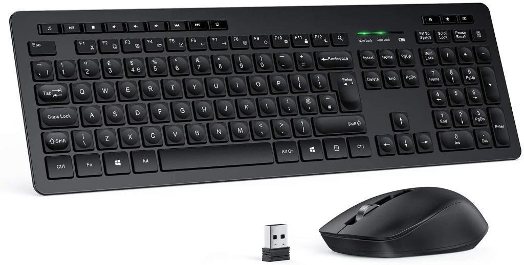 F3454 Jelly Comb Wireless Keyboard and Mouse Set 2.4 GHz Wireless Keyboard Mouse Combo with Nano USB Receiver for PC Desktop Computer Laptop PC 14