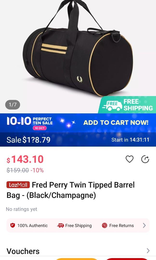 Fred perry twin tipped barrel hotsell bag