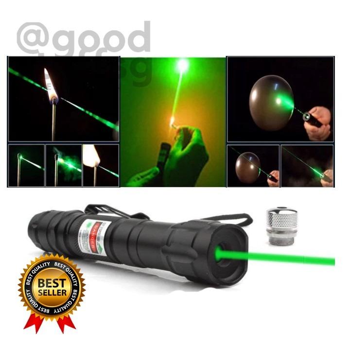 Professional 10Mile Green 1mW 532nm Laser Pointer Pen Light Zoom Beam & Star Cap 