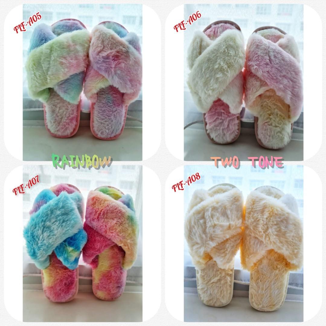 Furry bedroom slippers best sale