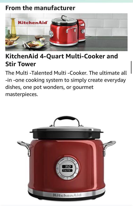 KitchenAid 4 qt. 11 Function Multi-Cooker with Stir Tower on QVC 