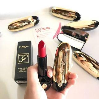 guerlain glamorous red lipstick with case