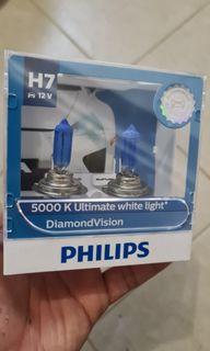 H7 Bulb Philips 5000k Diamond Vision