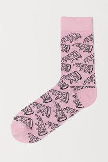 H&M Pink Pizza Patterned Socks