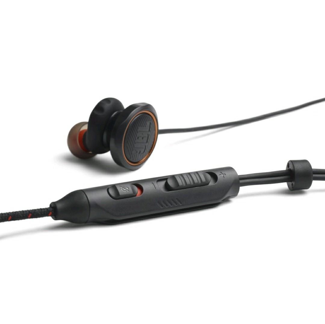 JBL Quantum 50 Wired In-Ear Gaming Headset with volume slider and