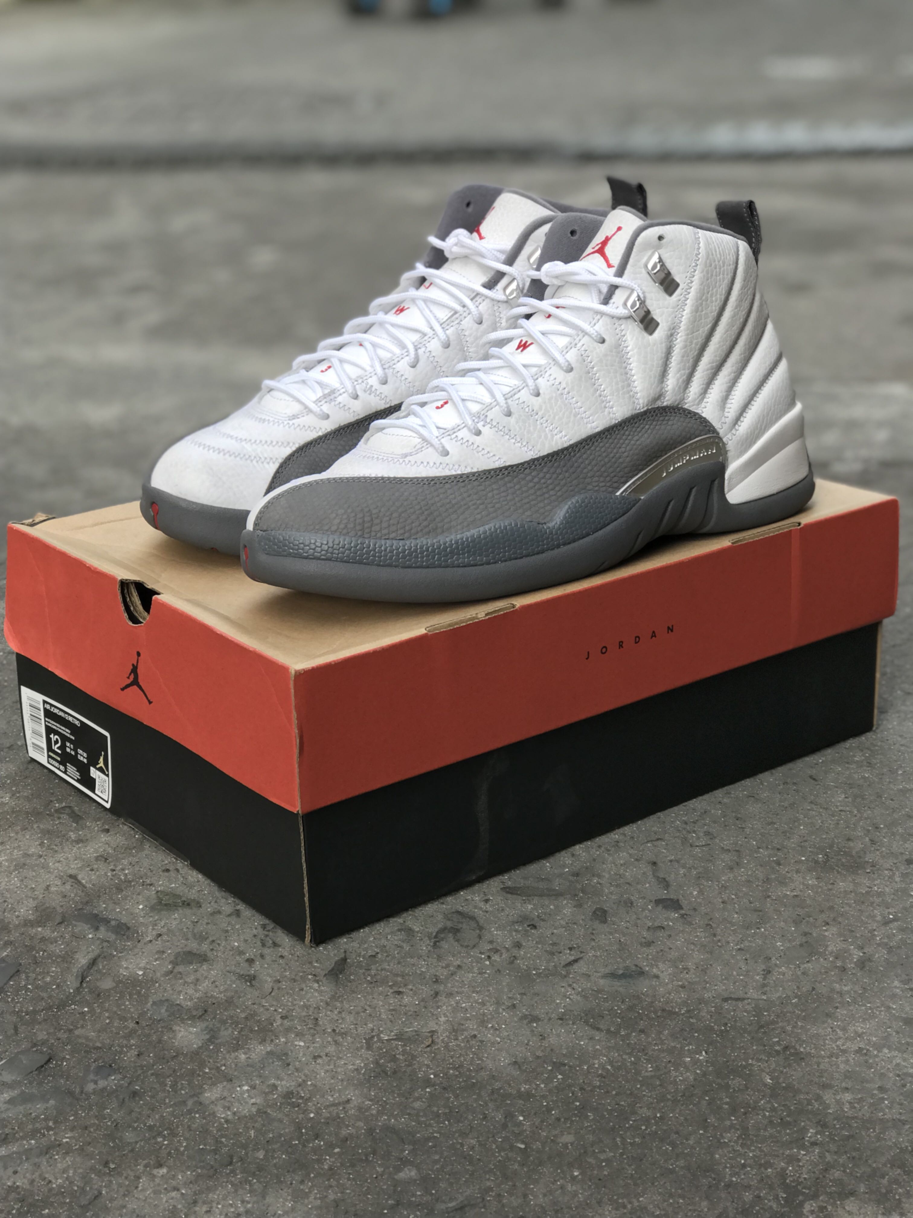 dark gray jordan 12