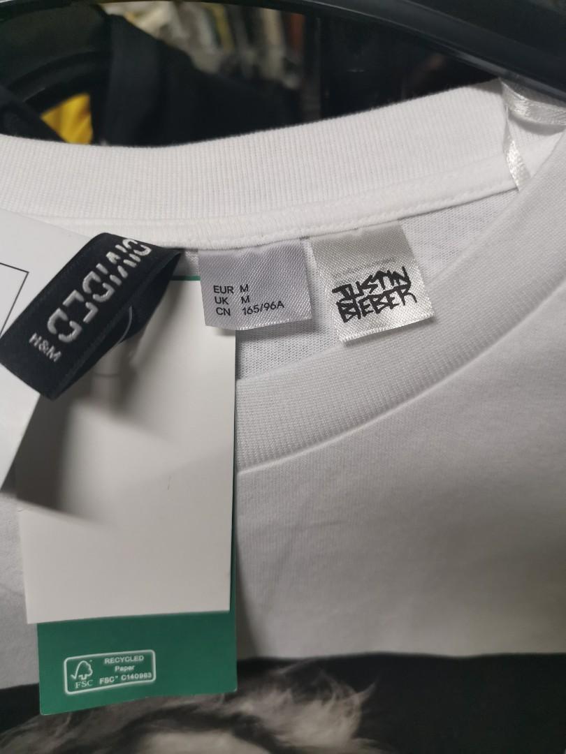Justin bieber x H&M, Fesyen Pria, Pakaian , Atasan di Carousell