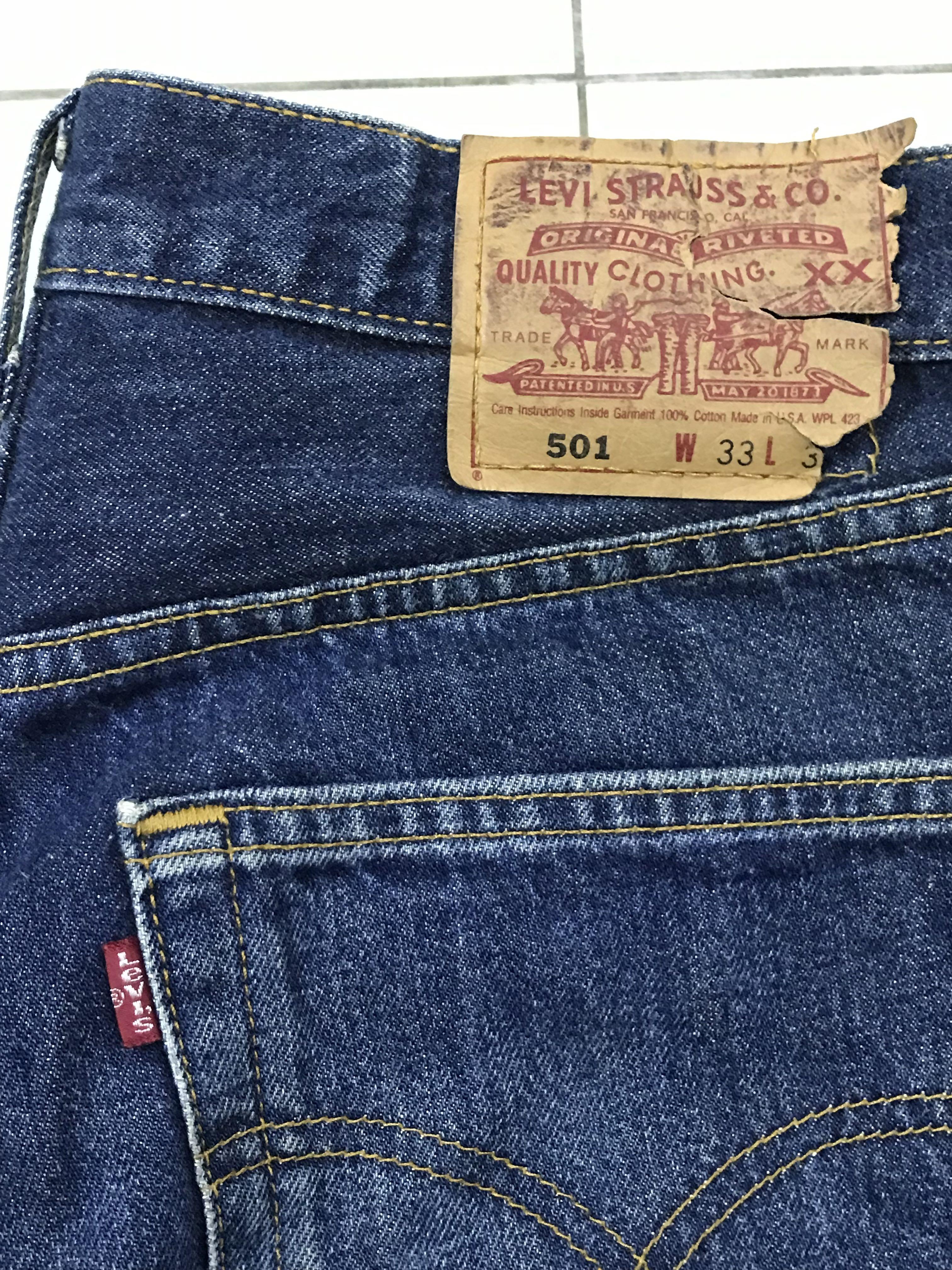 Levis 501 USA 90s Vintage Jeans Denim, Men's Fashion, Bottoms