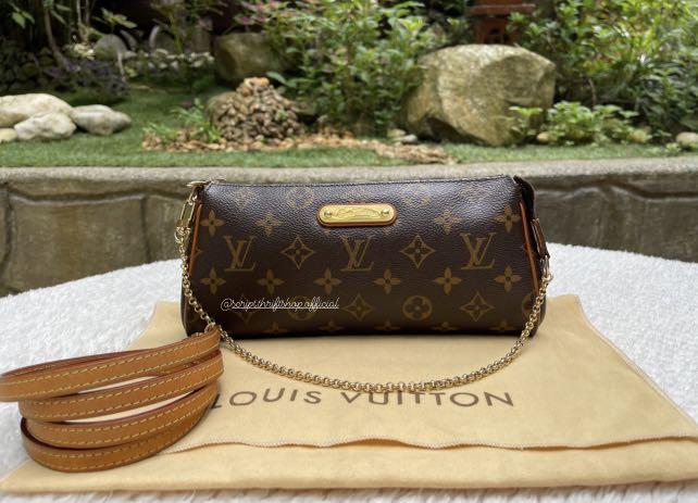 LV Eva Clutch Monogram, Luxury, Bags & Wallets on Carousell