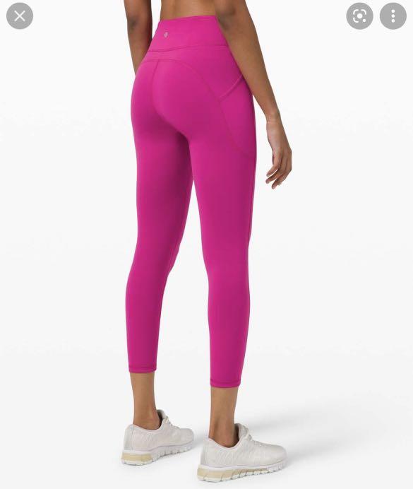 Lululemon invigorate tights yoga leggings pants 7/8 size 6 ripened  raspberry, Women's Fashion, Bottoms, Jeans & Leggings on Carousell