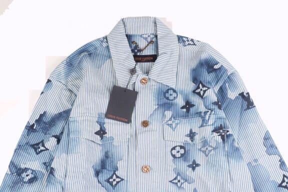 LOUIS VUITTON Striped Monogram Denim Shirt Watercolor Overshirt Western  Workwear LV, Fesyen Pria, Pakaian , Atasan di Carousell