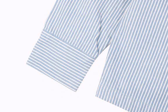 LOUIS VUITTON 2021SS Striped Monogram Workwear Denim Shirt 1A8QYE ルイヴィトン  ストライプモノグラムワークウェアデニムシャツ シャツ
