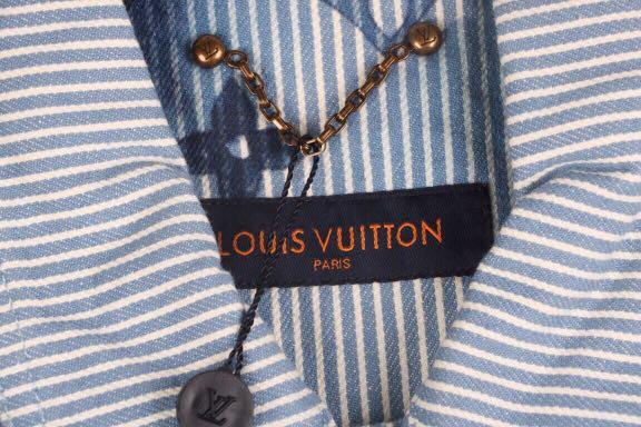 Louis Vuitton LOUIS VUITTON STRIPED MONOGRAM WORKWEAR DENIM 1A8QYG SHIRT