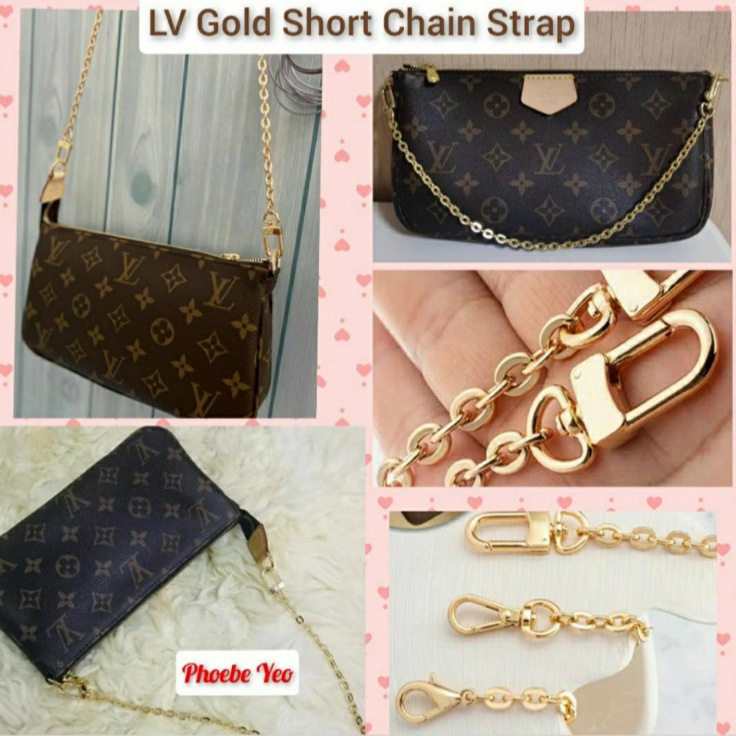 LV Gold Short Chain Strap