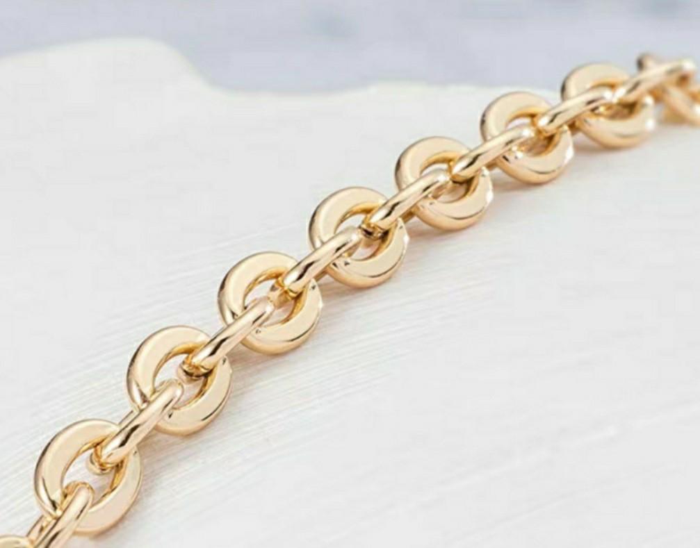 Gold Shoulder Strap Short Oval Chain 50cm/ 19.6" for pochette  accessoires clutch