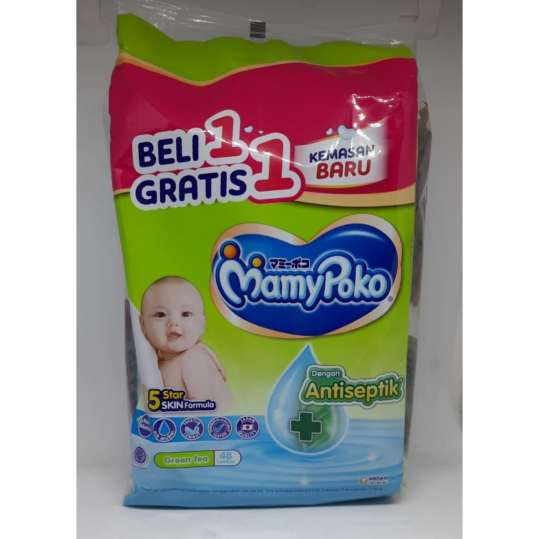 MamyPoko Baby Care Wipes Antiseptik Green tea, Bayi Anak