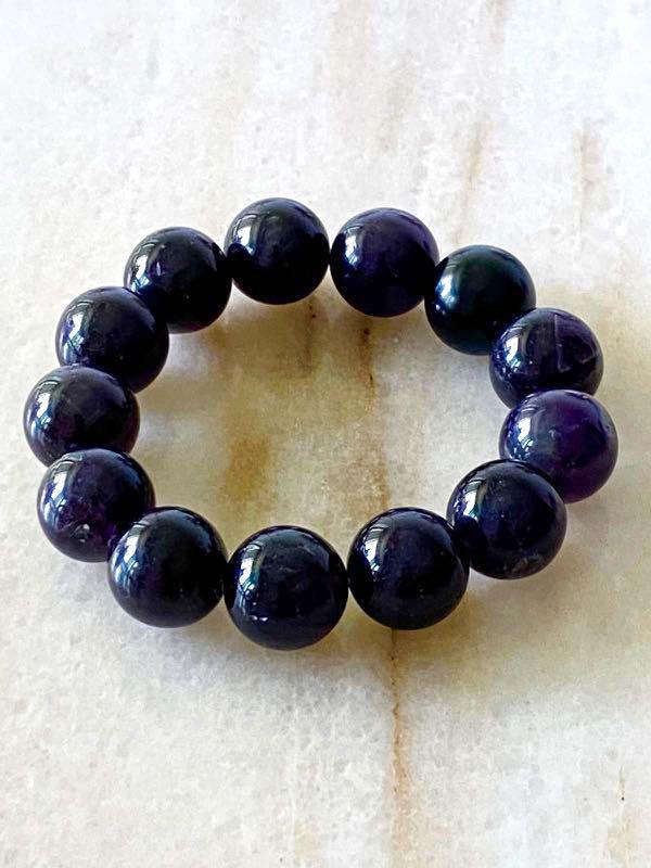 Mens amethyst bracelet on sale