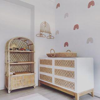 Nursery Chest drawer with rattan weave, changing table