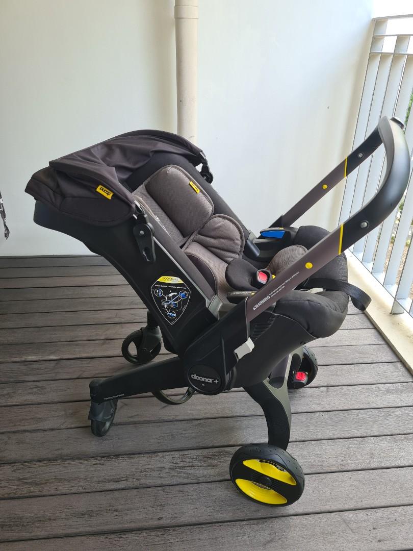 Original Doona Infant Car Seat Stroller Sunshade Extension Snap on Storage All Black Babies Kids Going Out Strollers on Carousell