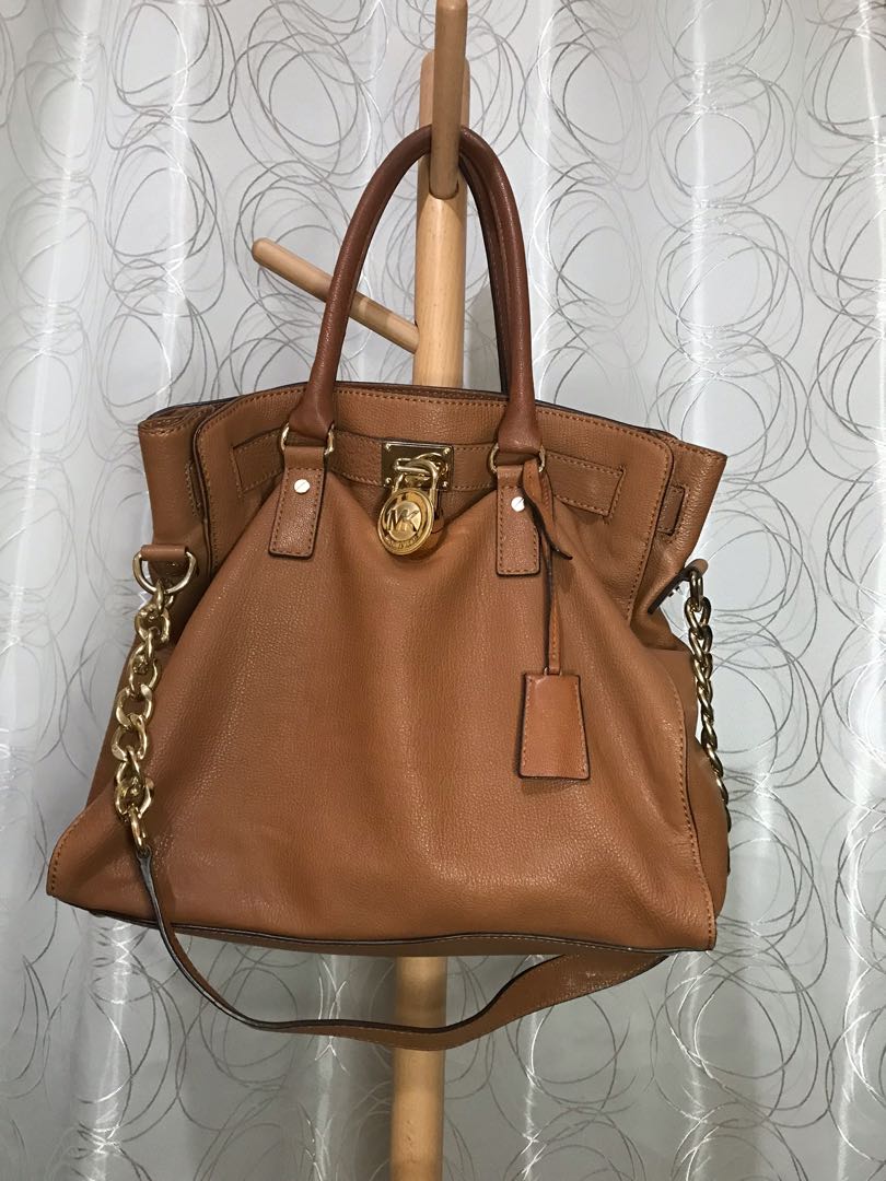 Michael kors brown leather bag store
