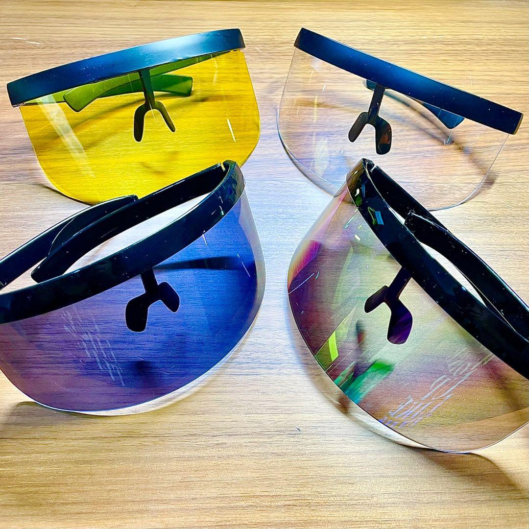 Oversized Eyeshield Set (Category: Sunglasses & Eyewear) located in Mandaluyong City. Submitted by wanderlez (Listing ID 1118398596, Image 3). Description: Item Code: W0023 Set of 4 sunglasses Colors: Yellow, Clear, Black, Multicolor Never used #eyeshield #multicolor #sunglasses #oversized .