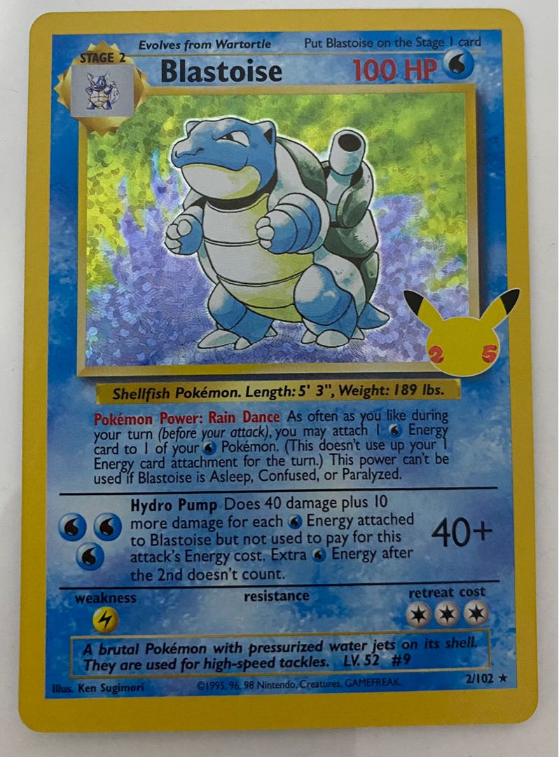 Pokémon Celebrations-Blastoise holo, Hobbies & Toys, Toys & Games