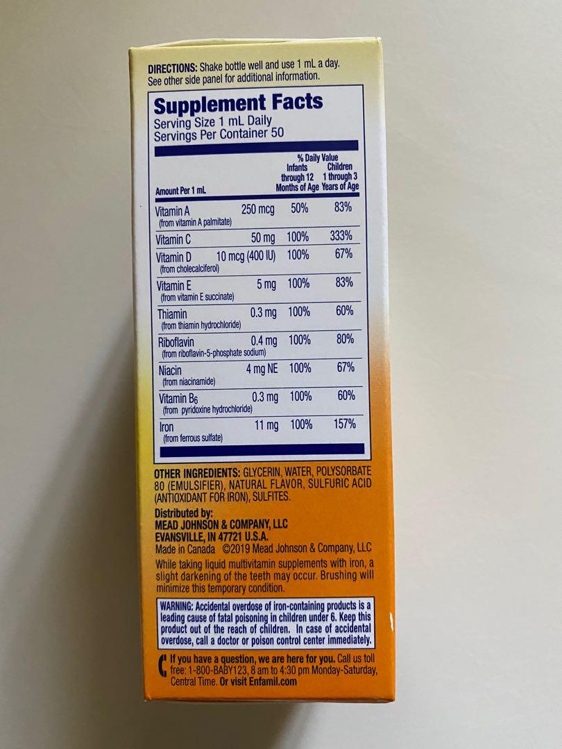 Poly Vi Sol multivitamin with iron, Babies & Kids, Nursing & Feeding