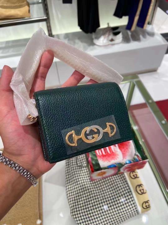 PREORDER GUCCI Leather Zumi Chain Wallet