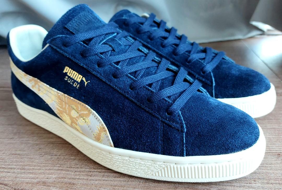 Blue and sales gold puma suede
