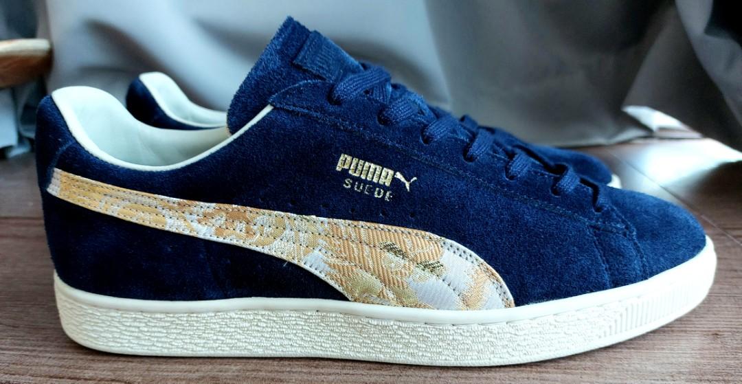 Blue and sales gold puma suede