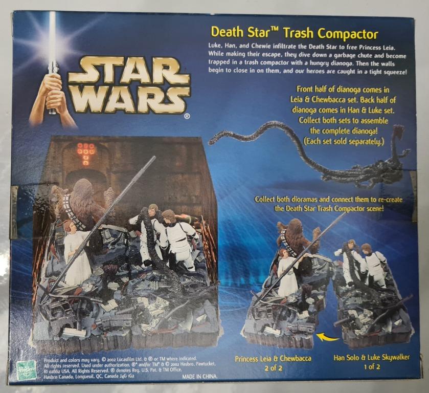 Rare Star Wars Death Star Trash Compactor Diorama Set 1 & 2 by Hasbro